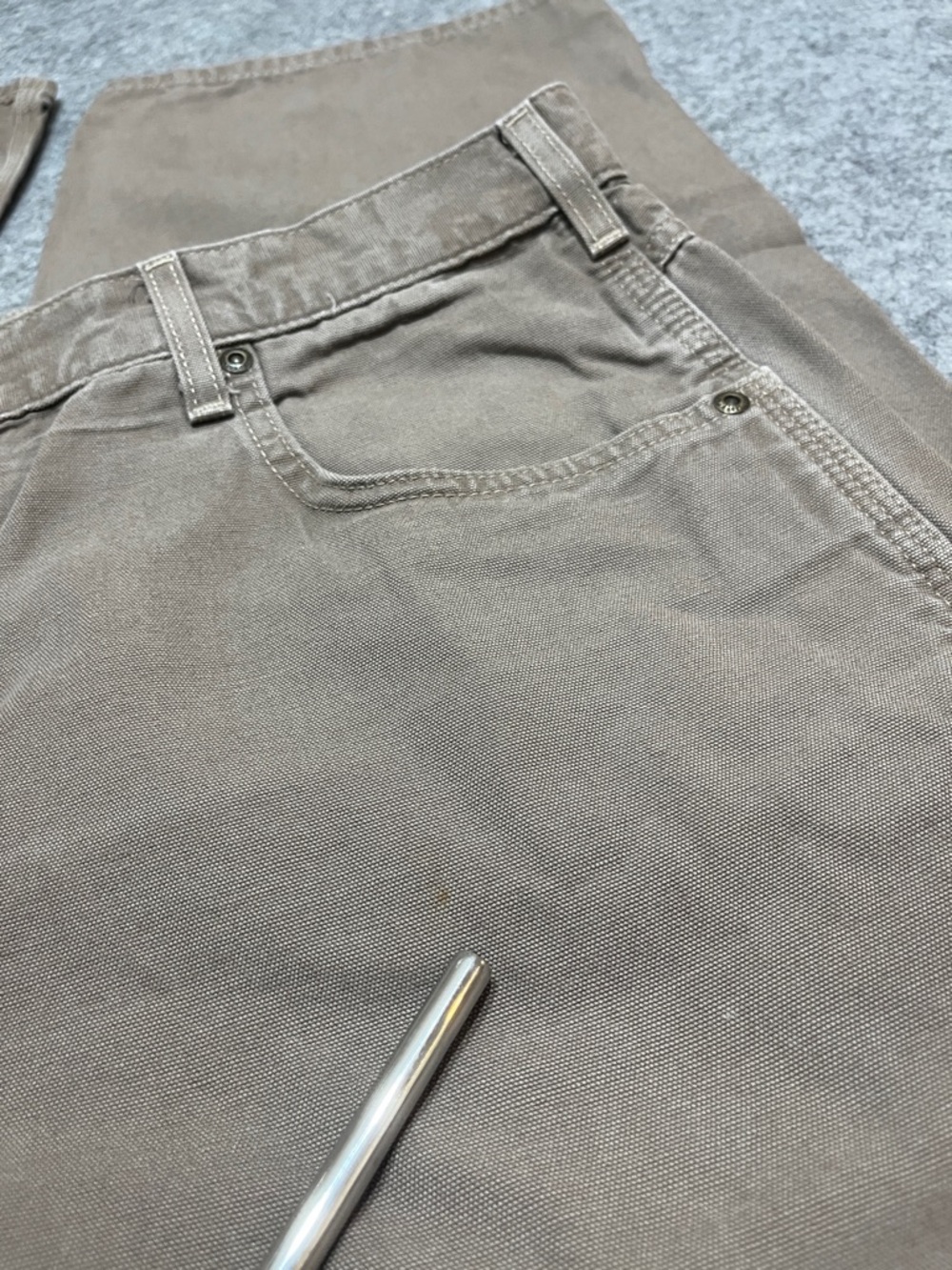 Carhartt Light-Duty Men's Light Brown Utility Work Pants - Picture 7 of 9